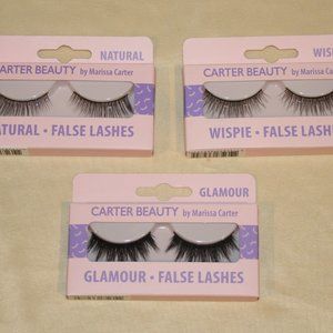 CARTER BEAUTY by Marissa 3 Pack False Lashes WISPIE Glamour NATURAL Easy Apply